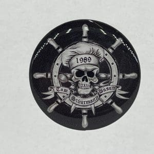 schwarzer Tum Stüürmann Gel-Aufkleber mit Totenkopf-Koch-Logo